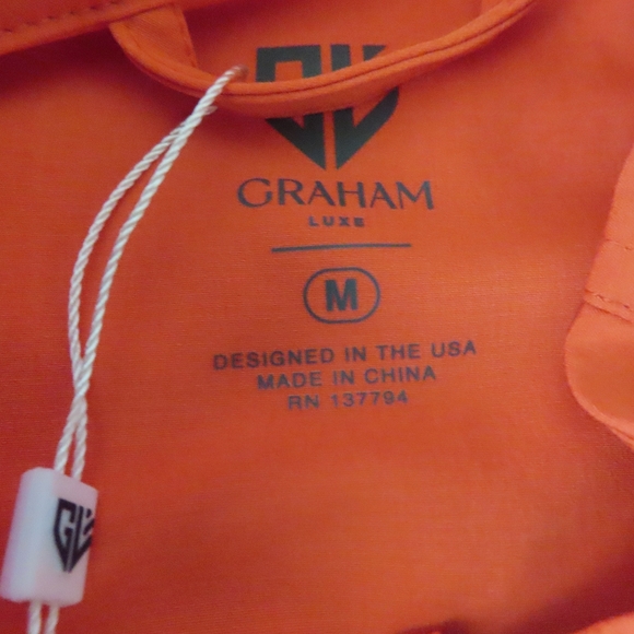 Graham Luxe by 1764 - Men’s Kash Heather Orange Golf Jacket - Size M NWT - Picture 6 of 8